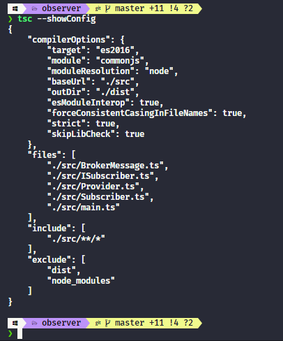 Imagem: Configuração do arquivo tsconfig.json
