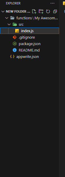 'appwrite function directory image'