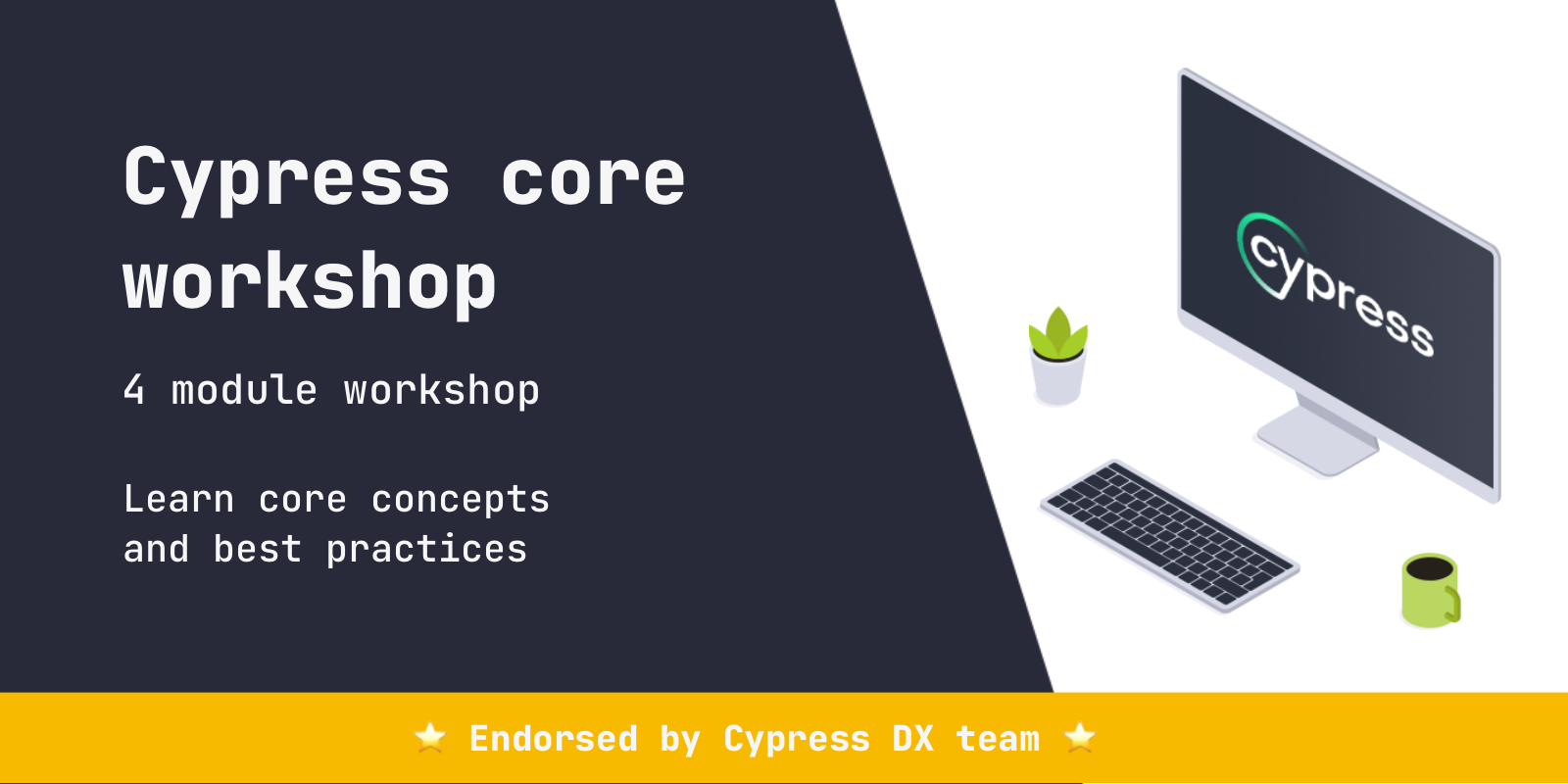 Join my upcoming workshop! https://filiphric.com/cypress-core-workshop