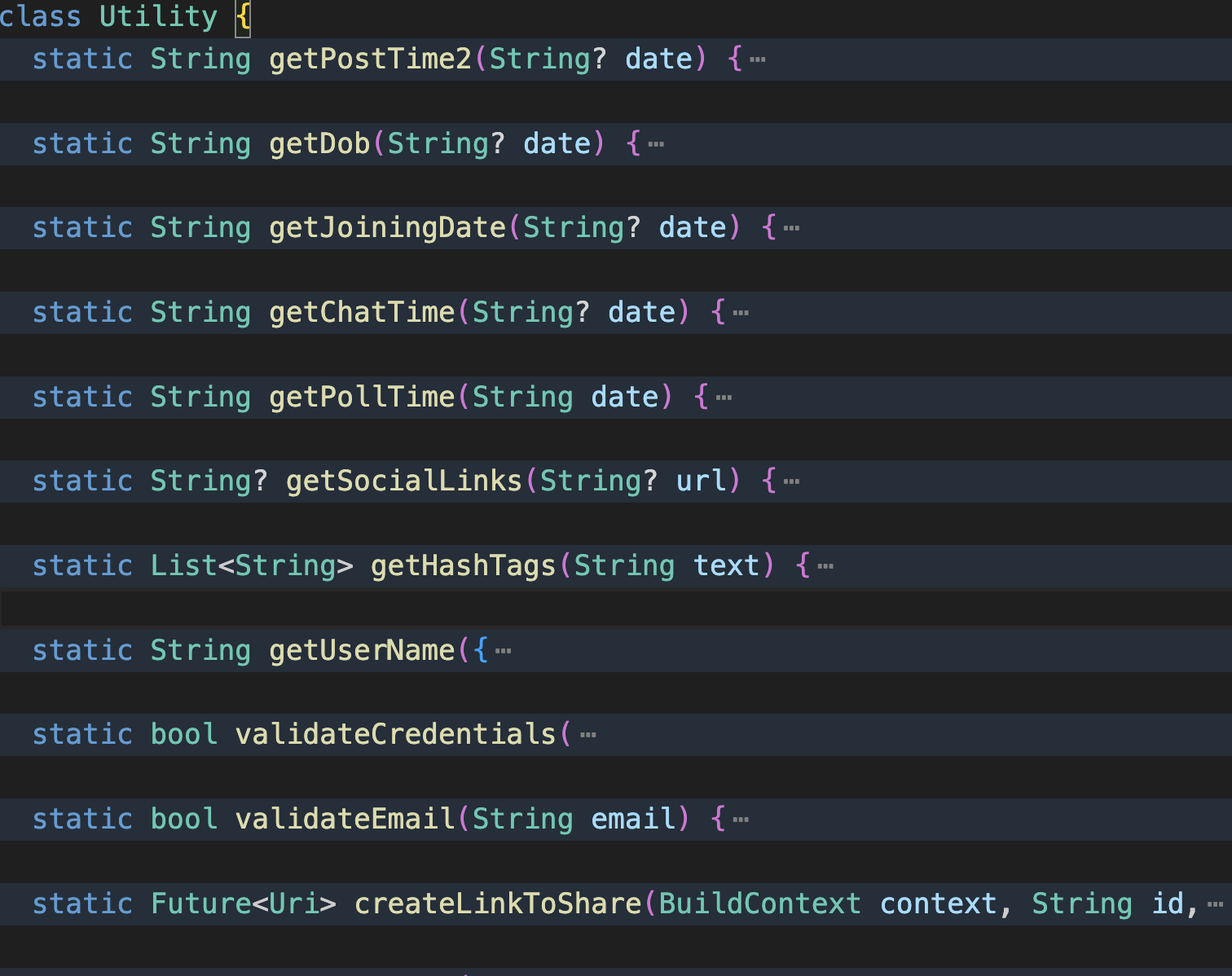 Utility Class Definition