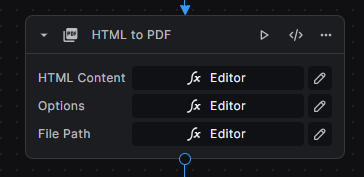 html to pdf node