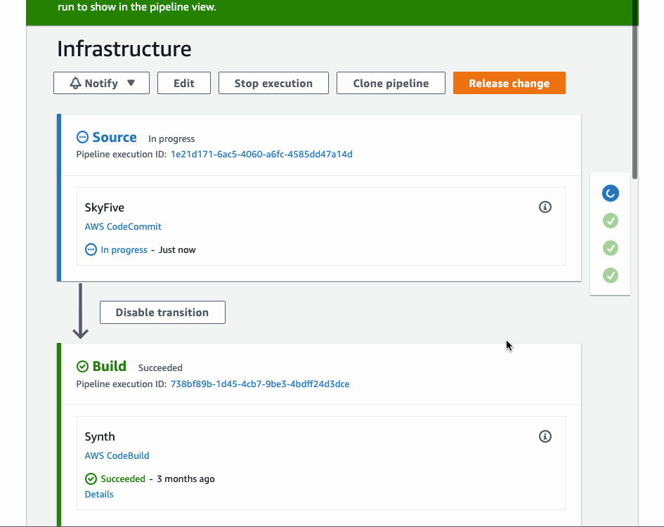 Codepipeline in one Stage
