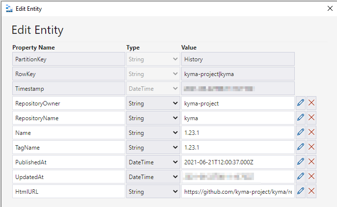 Update History Table Layout