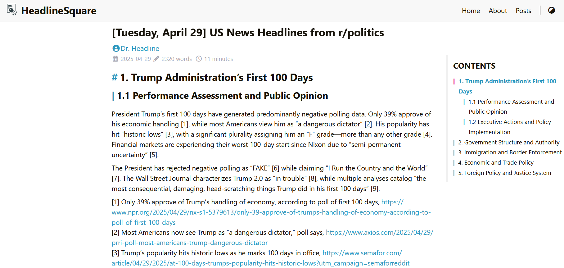 Example: part of today’s news briefings https://dev-to-uploads.s3.amazonaws.com/uploads/articles/puq5ut8r9vkwjvf4omsg.png