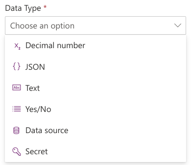 environment variable selection