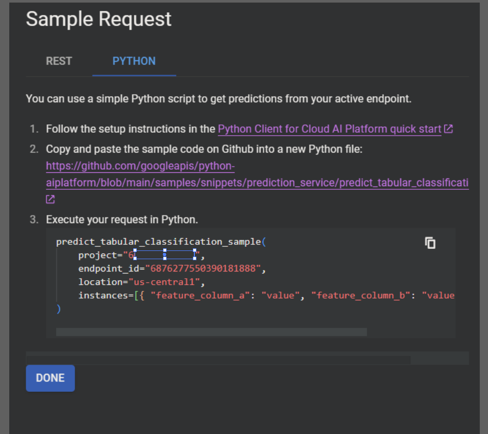 Sample Request