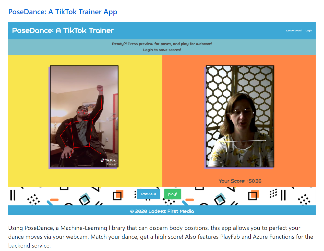 PoseDance: A TikTok Trainer App