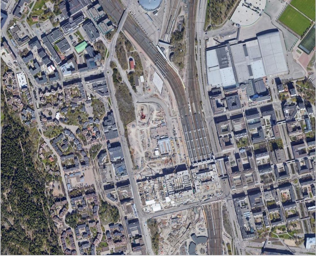 screenshot of Google Satellite base layer in QGIS