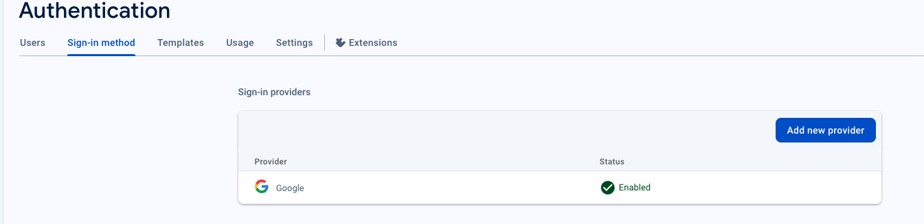 It will show Google as enabled