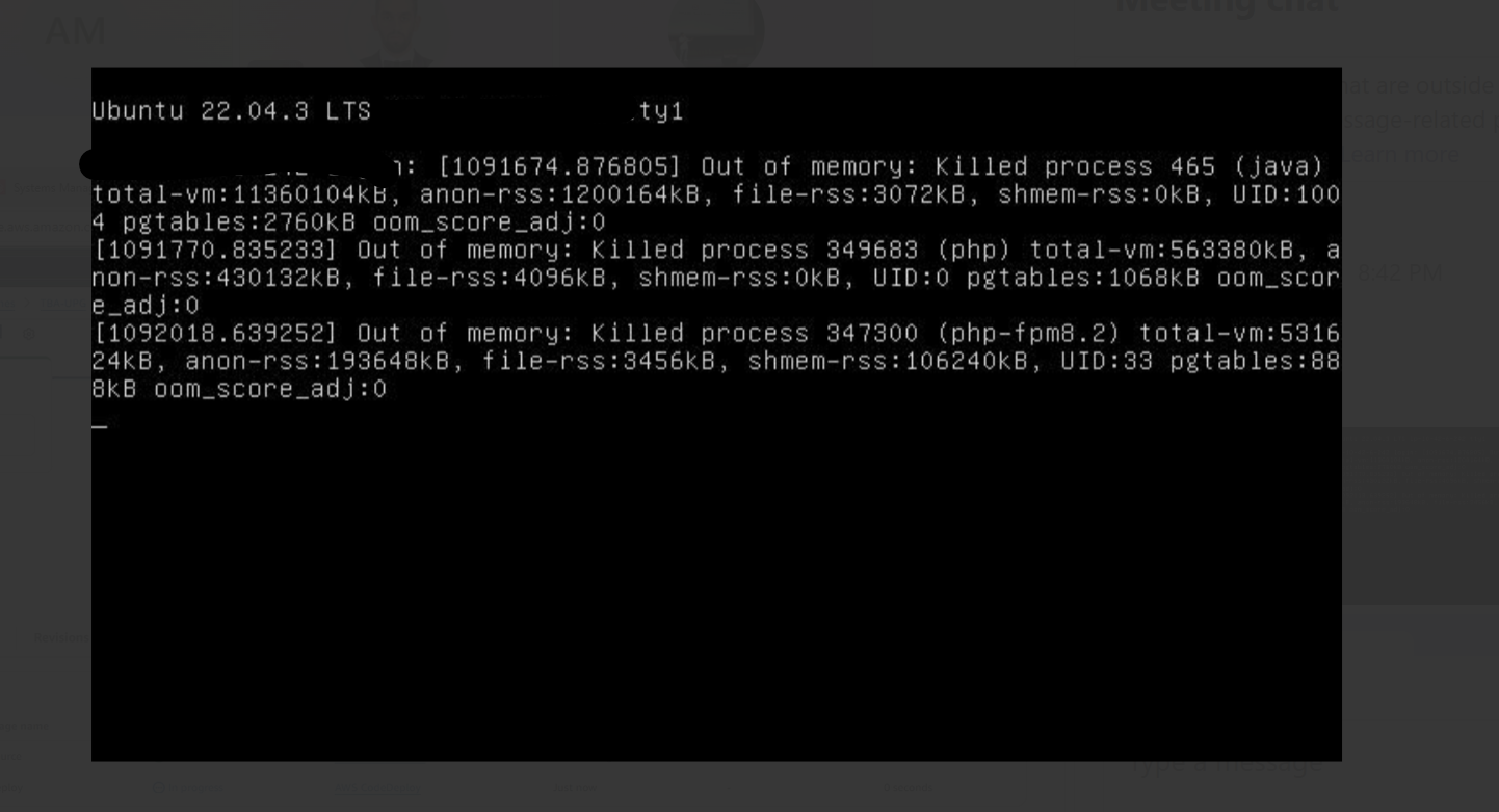 Instance screenshot example