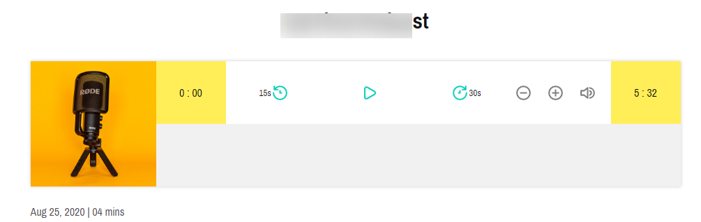 Podcast player another preview