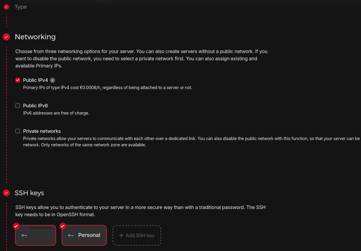 Generating ssh keys on Hetzner