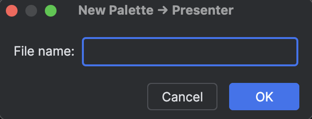 Wizard dialog with input field