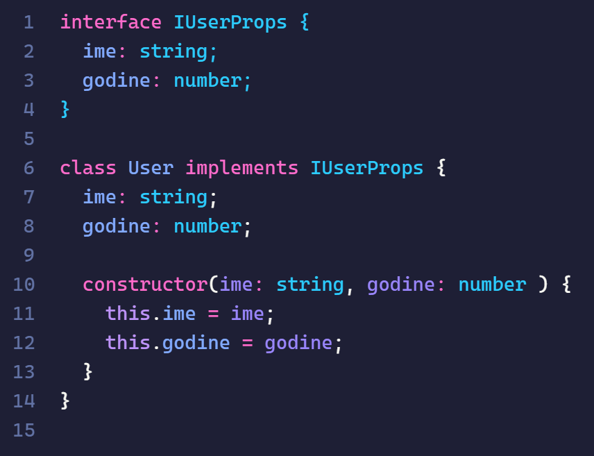 class with interfase example