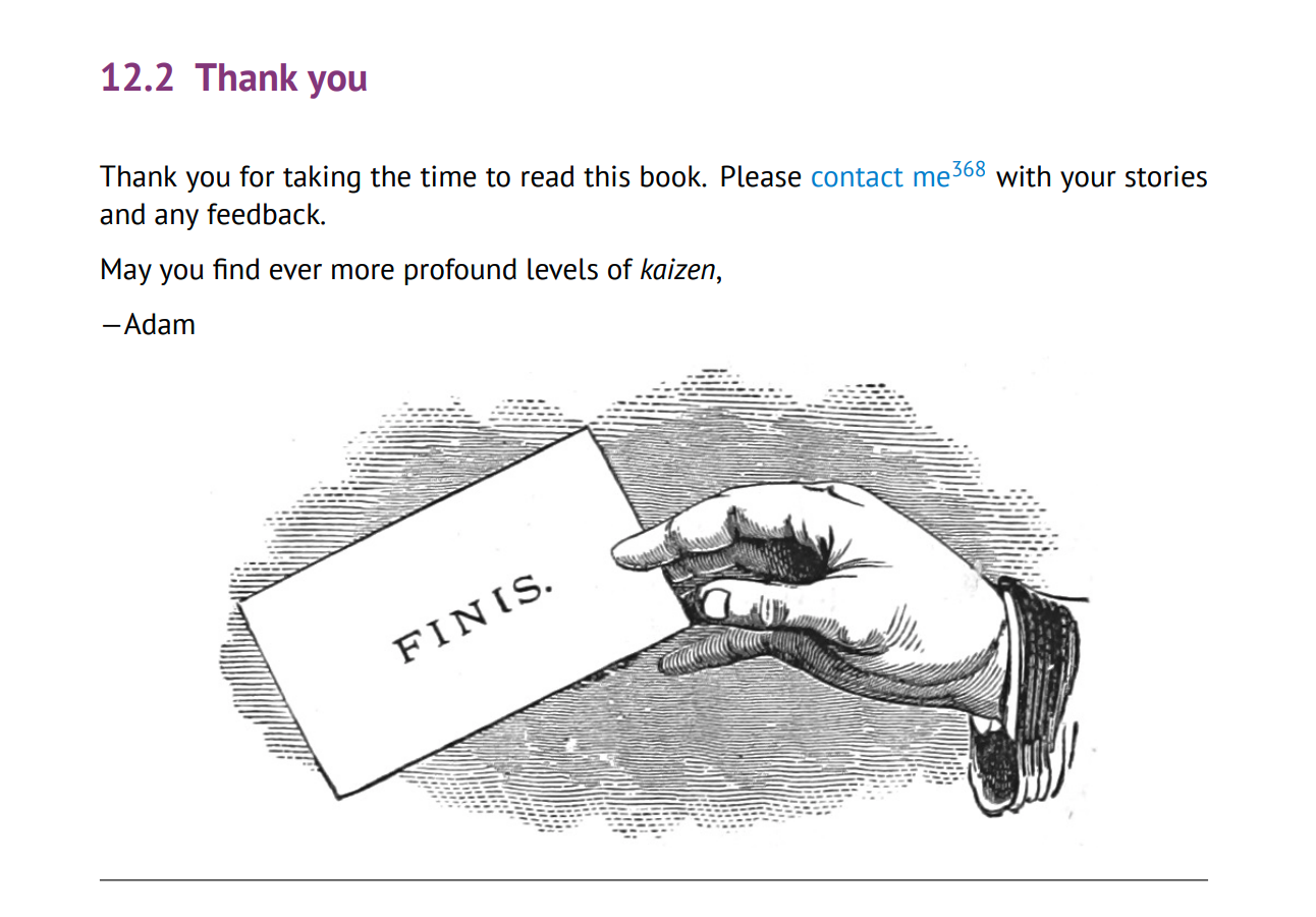 Finished book