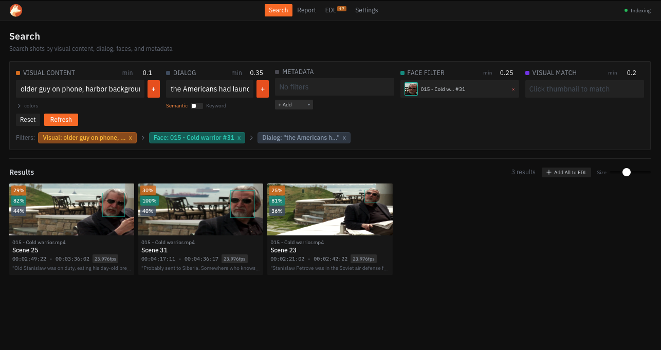 Search result showing the scene