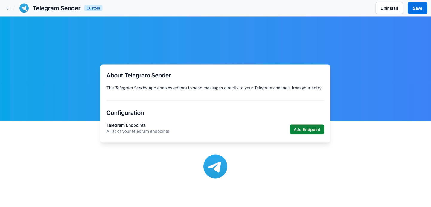 Configuration - Empty Screen