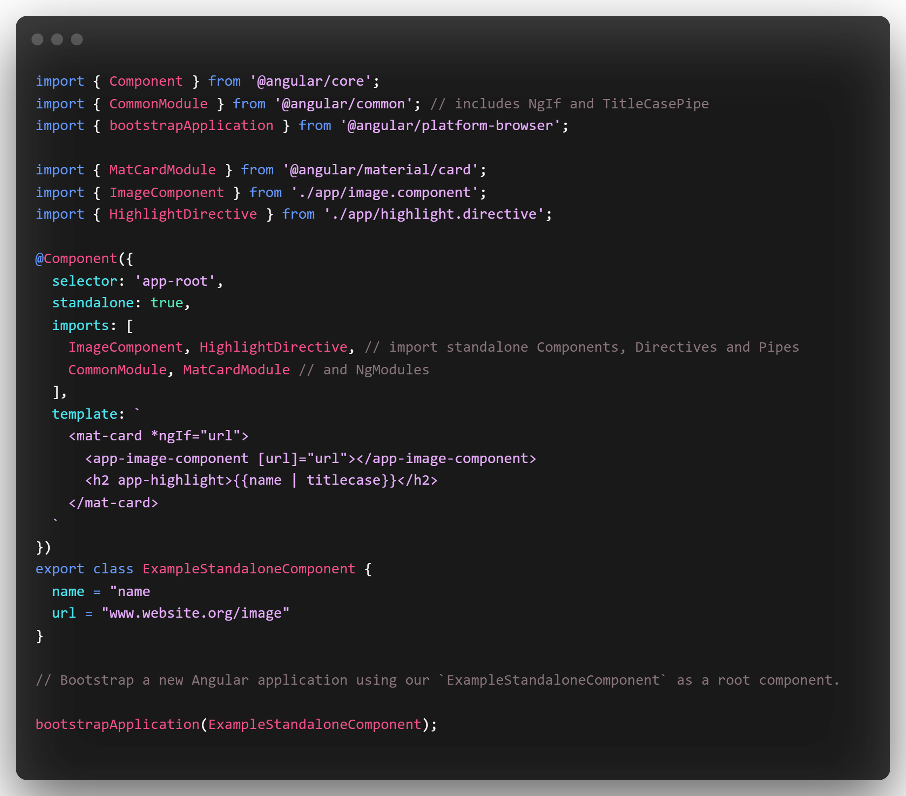 standalone compnoent