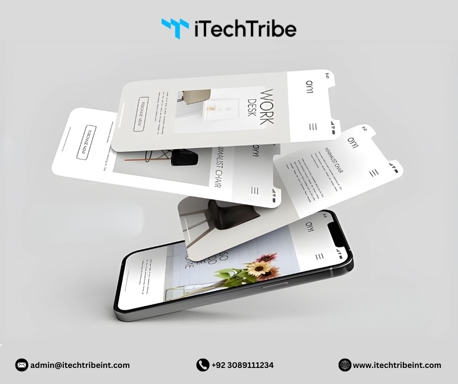 Image showcasing app development services provided by itechtribeint. The image features a team of developers collaborating on code, symbolizing our commitment to delivering top-notch app solutions tailored to our clients' needs.