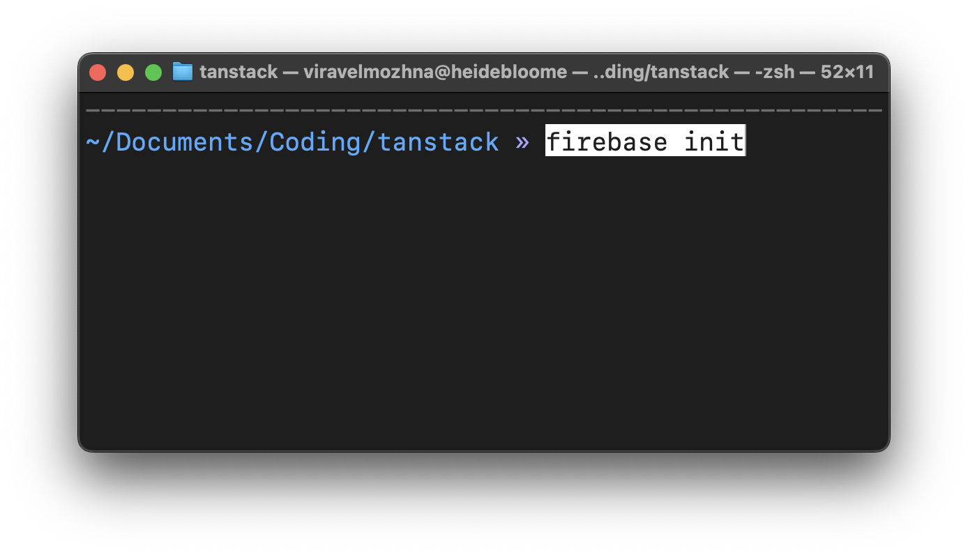 command to init firebase project on your computer