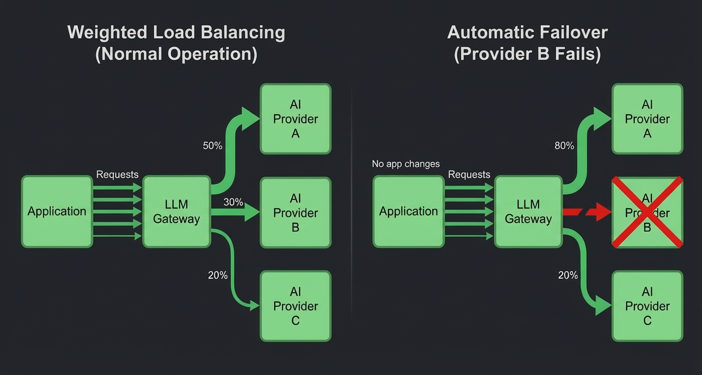 使用 Bifrost 實現 LLM 閘道的加權負載平衡和跨多個 AI 提供者的自動故障轉移