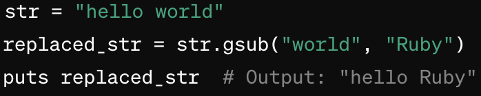 .gsub method example