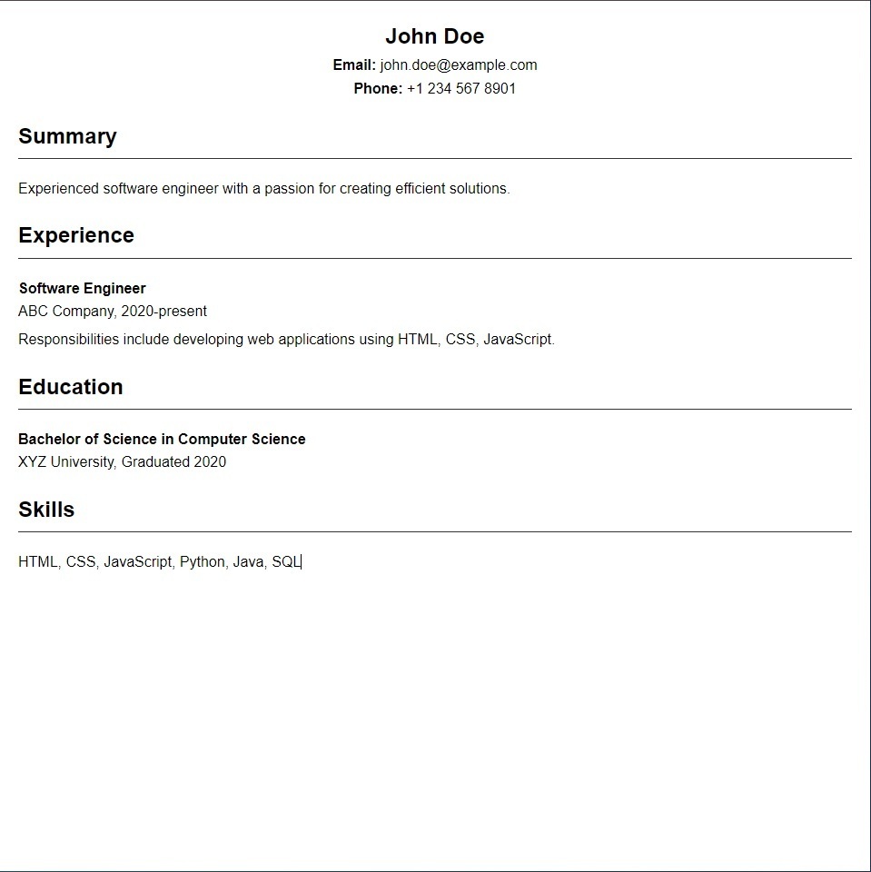 Uploaded Resume