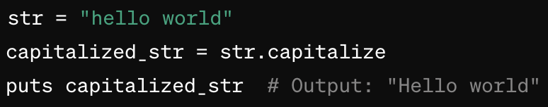.capitalize method example