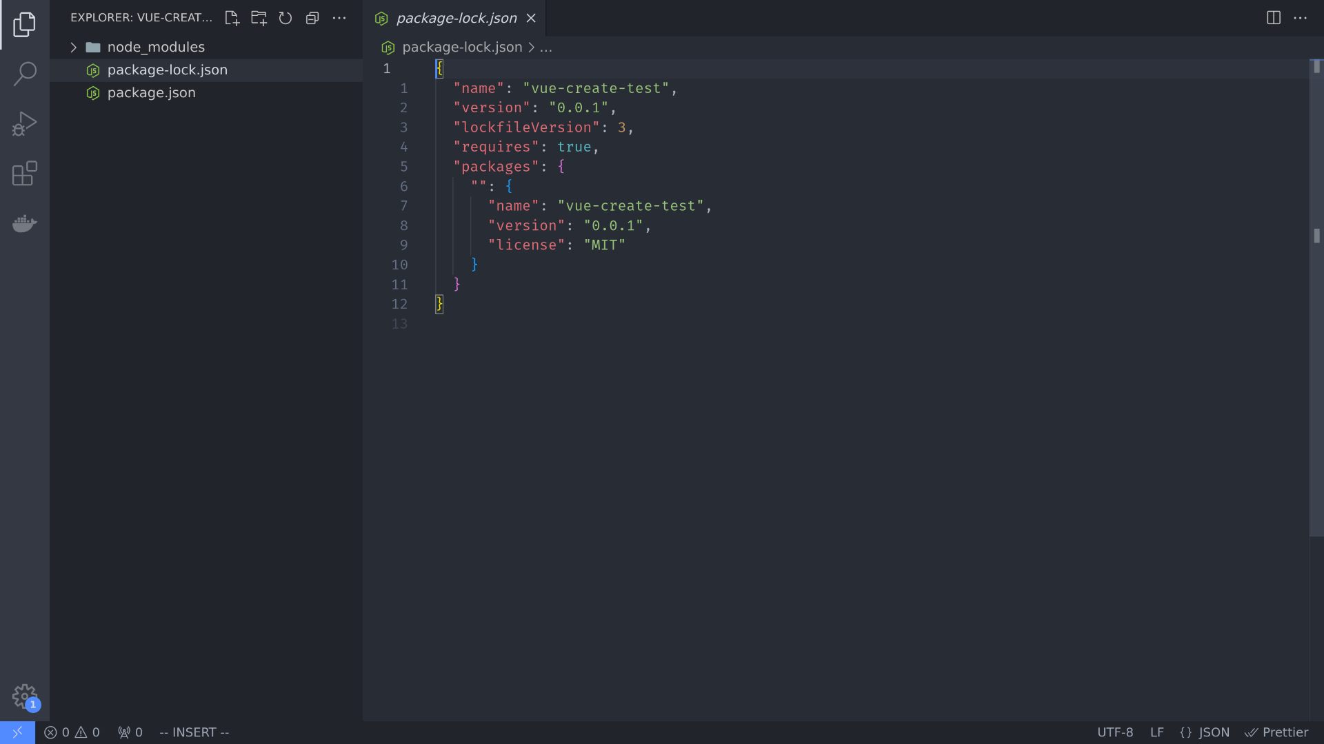 Screenshot of a project opened in VSCode, displaying the file structure and code editor