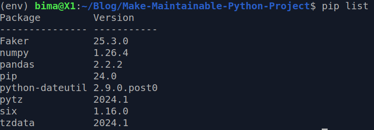 install depedency pada virtual environtment