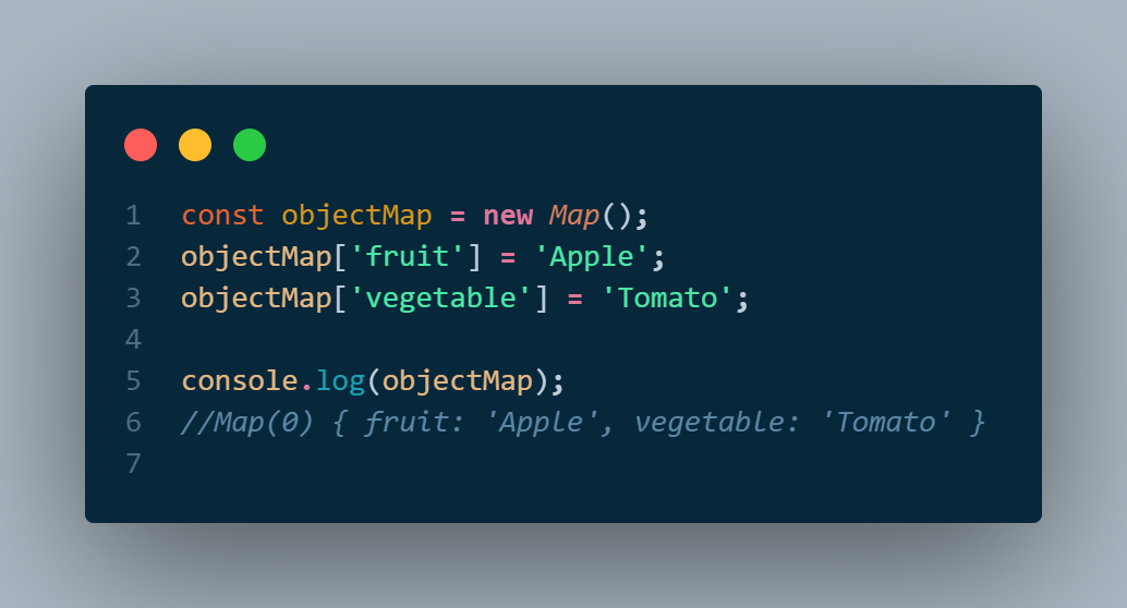 map setting properties just like object