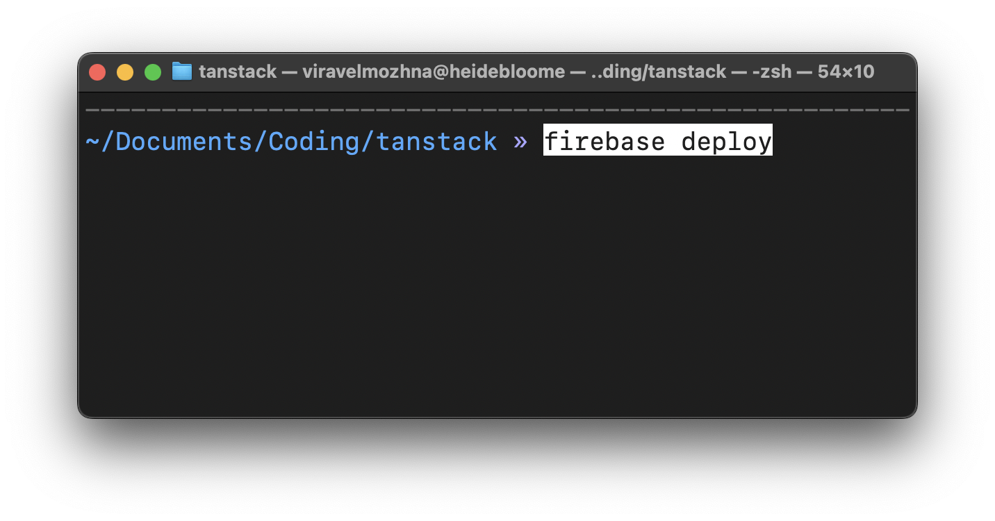 command to deploy the project to firebase