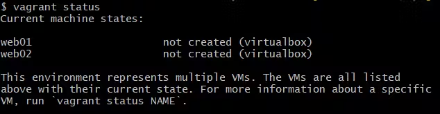 vagrant status