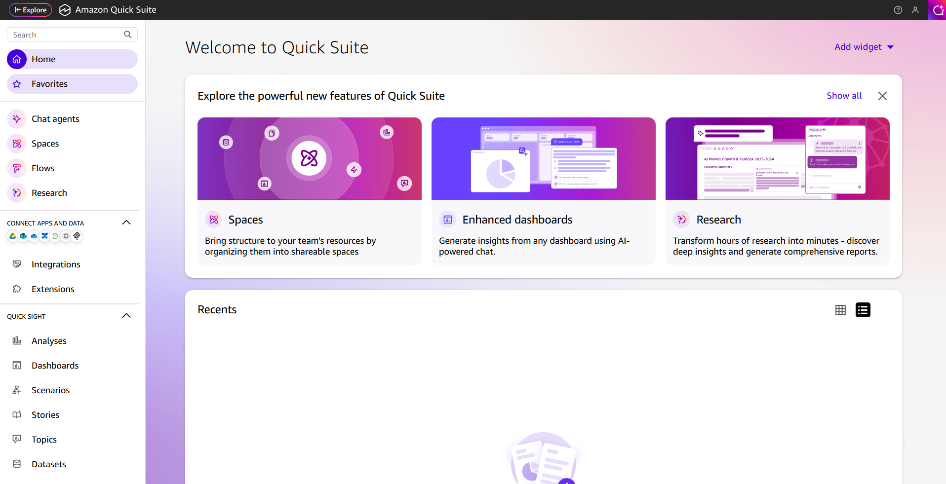 Dashboard screenshot