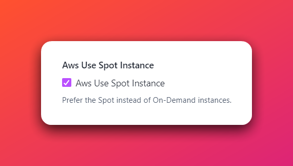 spot instance option