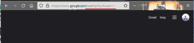 How to Google store user logged in on URL