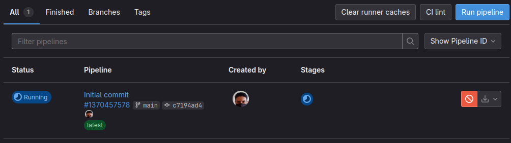 the first and only existent pipeline