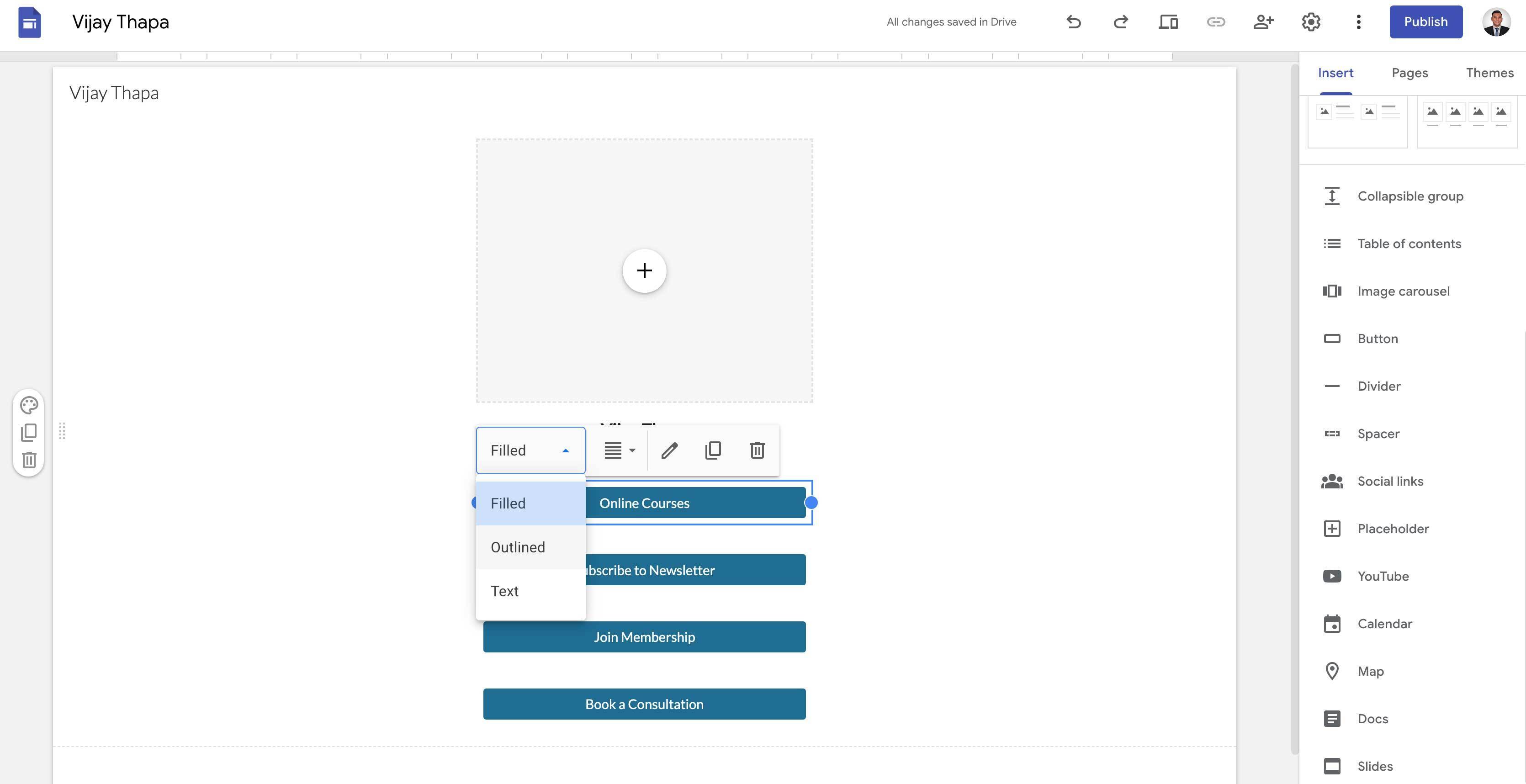Changing Button Styles