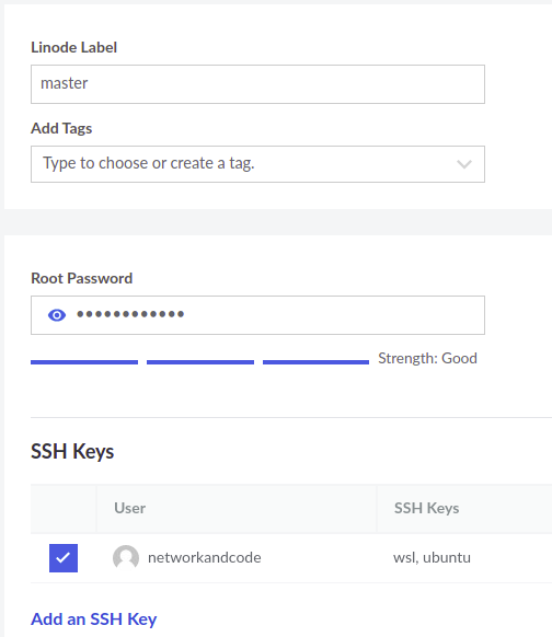 Linode Node Creation