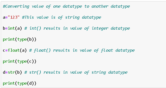 Explicit Type Conversion