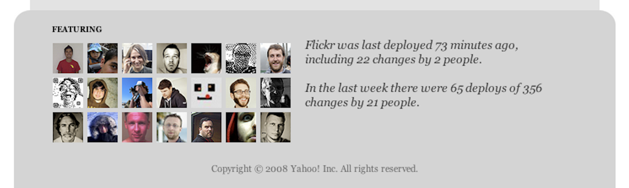 flickr fazendo muitos deploys por dia