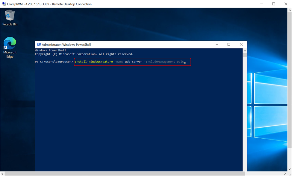 Install-WindowsFeature