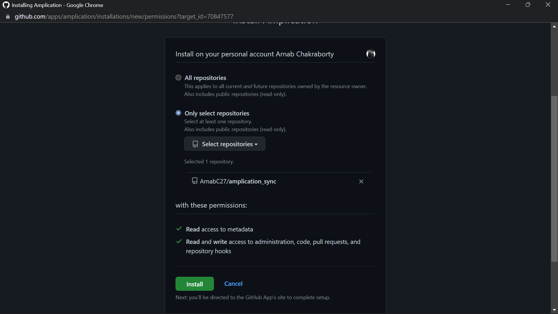 Github authentication