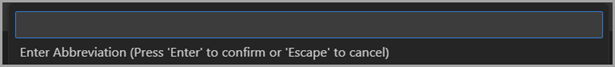 prompt for Abbreviation 