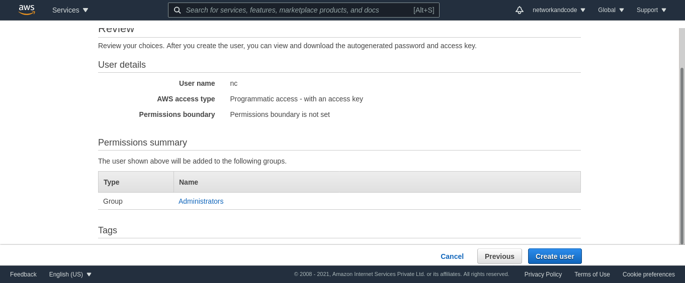 Create User