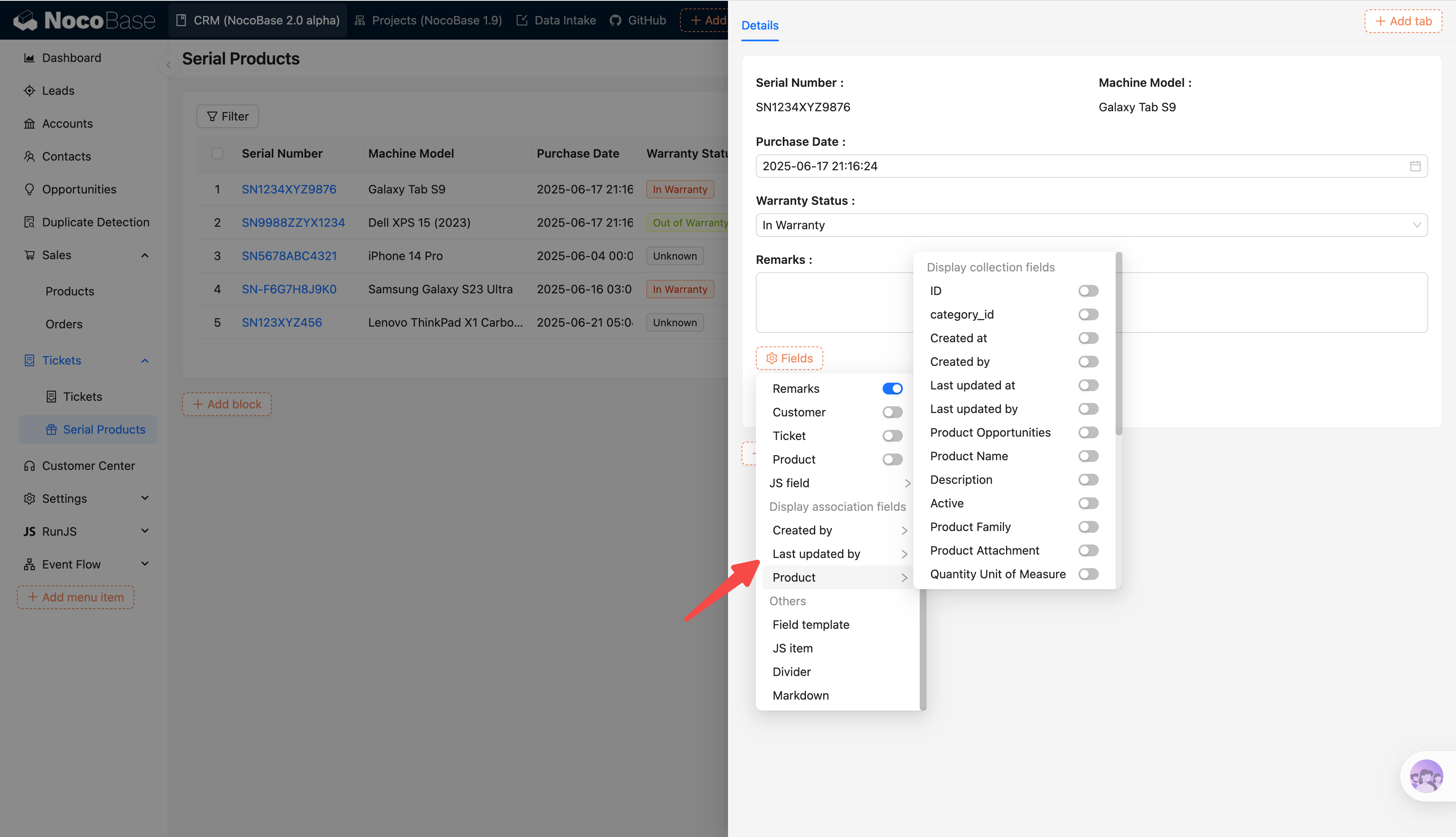 Relation Fields in Forms