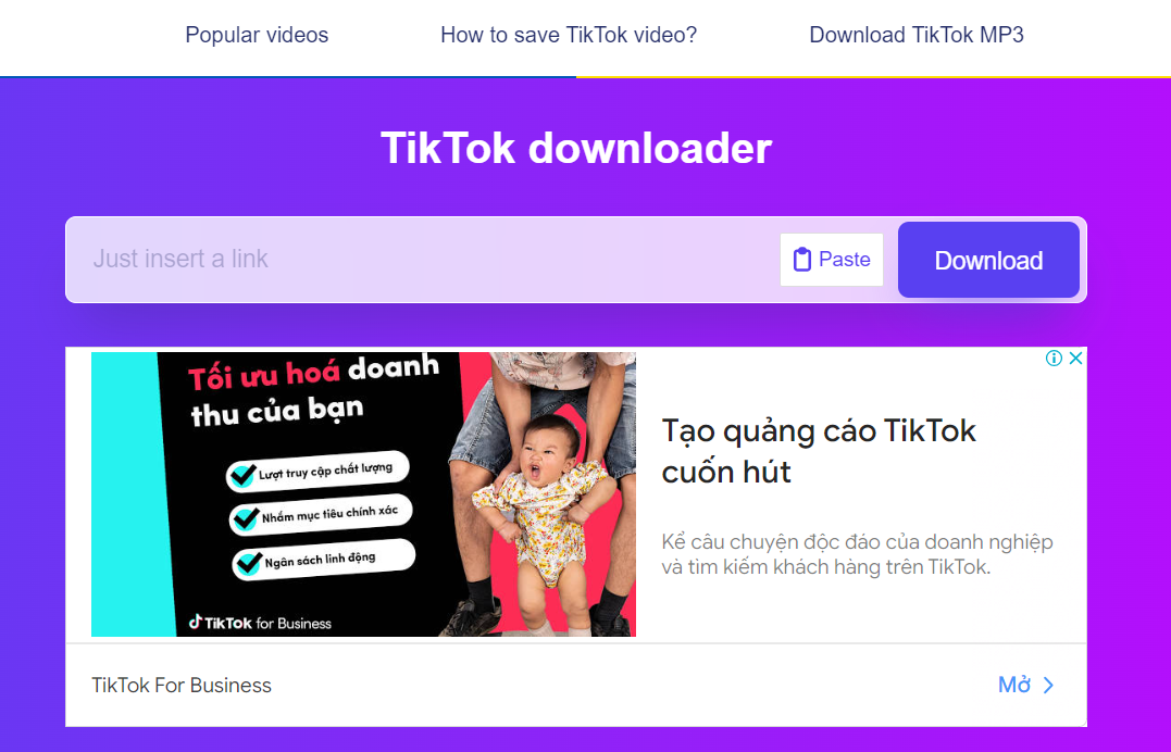 Use SSSTikTok to save TikTok videos without watermark