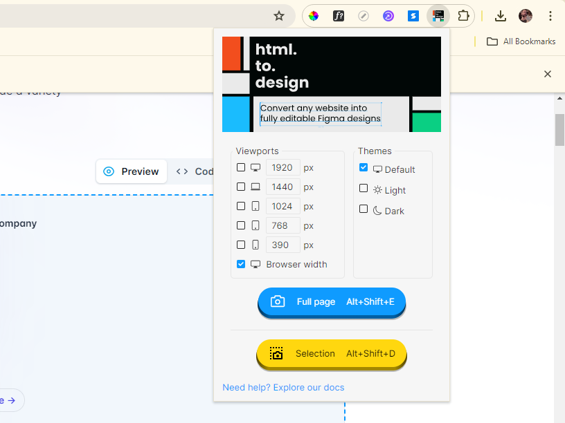 html.to.design chrome extension