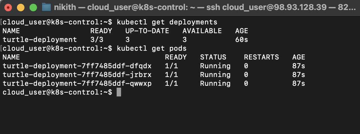 kubectl output