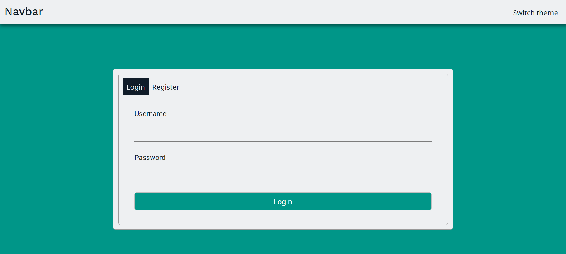Simple Login and Register Form